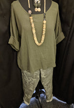 Load image into Gallery viewer, Italian cotton and linen top