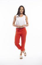 Load image into Gallery viewer, Orientique Cotton Stretch Crop Capri Length Trousers