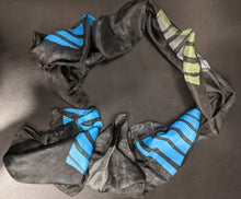 Load image into Gallery viewer, Long Silk Scarf with Abstract Block Pattern