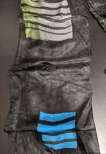 Load image into Gallery viewer, Long Silk Scarf with Abstract Block Pattern