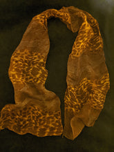 Load image into Gallery viewer, Small Scarf with Reptile and Leopard Print in Sheer Viscose