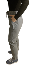 Load image into Gallery viewer, Plain Super Stretch 'Magic' Trousers - Lurex Mix Flat Drawstring with Silver Tip