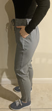 Load image into Gallery viewer, Plain Super Stretch 'Magic' Trousers - Lurex Mix Flat Drawstring with Silver Tip