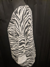 Load image into Gallery viewer, V Neck 3/4 Sleeve Top - Soft Brushed Wool Mix in Zebra Print