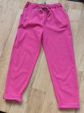 Load image into Gallery viewer, Plain Super Stretch 'Magic' Trousers - Lurex Mix Flat Drawstring with Silver Tip