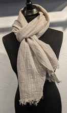 Load image into Gallery viewer, LINEN MIX SCARF - Natural