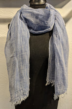 Load image into Gallery viewer, LINEN SCARF - Chambray Effect