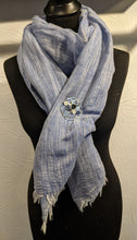 Load image into Gallery viewer, LINEN SCARF - Chambray Effect
