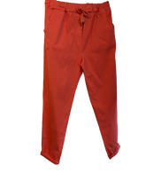 Load image into Gallery viewer, Plain Super Stretch 'Magic' Trousers - Lurex Mix Flat Drawstring with Silver Tip