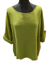 Load image into Gallery viewer, Italian cotton and linen top