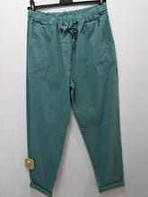 Load image into Gallery viewer, Plain Super Stretch 'Magic' Trousers - Lurex Mix Flat Drawstring with Silver Tip