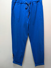 Load image into Gallery viewer, PLUS SIZE - Plain Super Stretch 'Magic' Trousers - Lurex Mix Flat Drawstring with Silver Tip