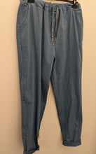 Load image into Gallery viewer, PLUS SIZE - Plain Super Stretch 'Magic' Trousers - Lurex Mix Flat Drawstring with Silver Tip
