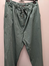 Load image into Gallery viewer, PLUS SIZE - Plain Super Stretch 'Magic' Trousers - Lurex Mix Flat Drawstring with Silver Tip