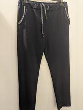 Load image into Gallery viewer, Plain Super Stretch 'Magic' Trousers - Lurex Trim Pockets with Drawstring Waist