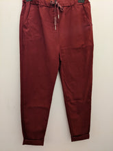 Load image into Gallery viewer, PLUS SIZE - Plain Super Stretch 'Magic' Trousers - Lurex Mix Flat Drawstring with Silver Tip