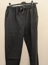 Load image into Gallery viewer, Plain Super Stretch 'Magic' Trousers - Lurex Mix Flat Drawstring with Silver Tip