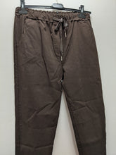 Load image into Gallery viewer, Plain Super Stretch 'Magic' Trousers - Lurex Mix Flat Drawstring with Silver Tip