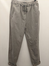 Load image into Gallery viewer, Plain Super Stretch 'Magic' Trousers - Lurex Mix Flat Drawstring with Silver Tip
