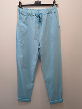 Load image into Gallery viewer, Plain Super Stretch 'Magic' Trousers - Lurex Mix Flat Drawstring with Silver Tip