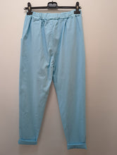 Load image into Gallery viewer, Plain Super Stretch 'Magic' Trousers - Lurex Mix Flat Drawstring with Silver Tip