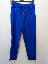Load image into Gallery viewer, Plain Super Stretch 'Magic' Trousers - Lurex Mix Flat Drawstring with Silver Tip