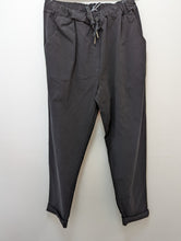 Load image into Gallery viewer, Plain Super Stretch 'Magic' Trousers - Lurex Mix Flat Drawstring with Silver Tip
