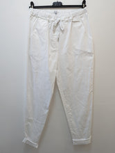 Load image into Gallery viewer, Plain Super Stretch 'Magic' Trousers - Lurex Mix Flat Drawstring with Silver Tip