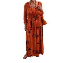 Load image into Gallery viewer, Karetta Dress -Sleeveless Fit and Flow Fish Print