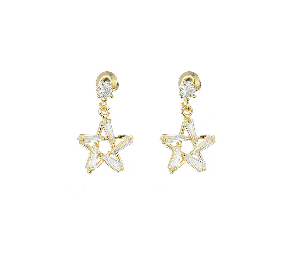 Crystal Star Drop Earrings