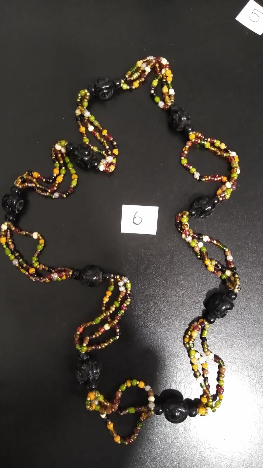 Black/Green/Red/Multi beads