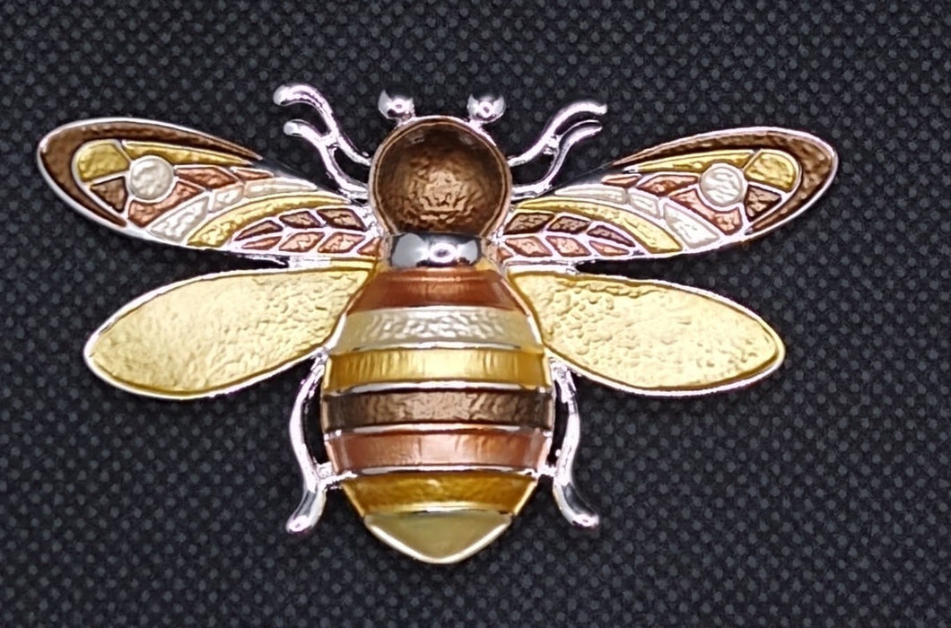 Magnetic Scarf Fastener/Brooch Embossed Bee