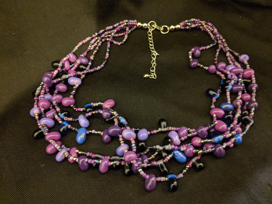 NECKLACE - Multi Strand Short with Random Beads