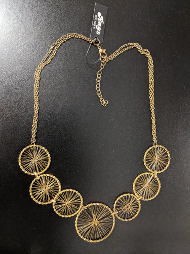 Necklace with Wire Work Wheel Design