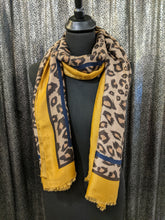 Load image into Gallery viewer, Lightweight Scarf/Shawl - Leopard Print With Border
