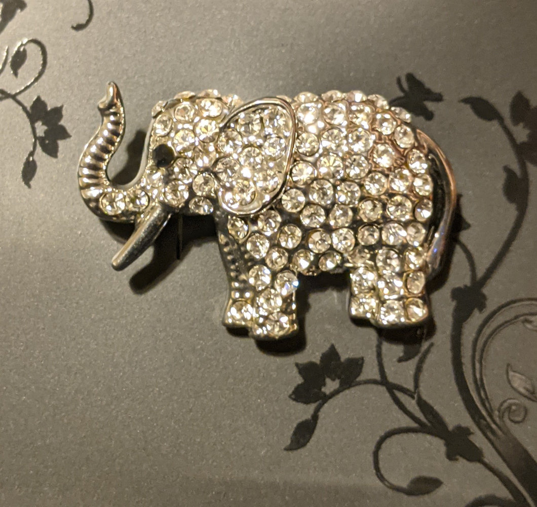 Sparkly Elephant Brooch