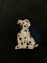Load image into Gallery viewer, Sparkly Brooch - Sitting Dog with Spots
