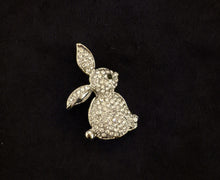 Load image into Gallery viewer, Sparkly Sitting Rabbit Brooch
