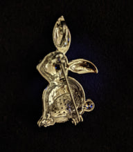 Load image into Gallery viewer, Sparkly Sitting Rabbit Brooch

