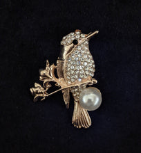 Load image into Gallery viewer, Diamante Kingfisher Brooch
