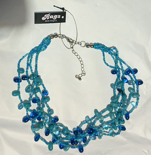 NECKLACE - Multi Strand Short with Random Beads