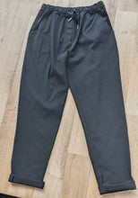 Load image into Gallery viewer, PLUS SIZE - Plain Super Stretch &#39;Magic&#39; Trousers - Lurex Mix Flat Drawstring with Silver Tip
