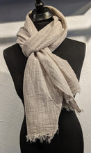 Load image into Gallery viewer, LINEN MIX SCARF  - Natural
