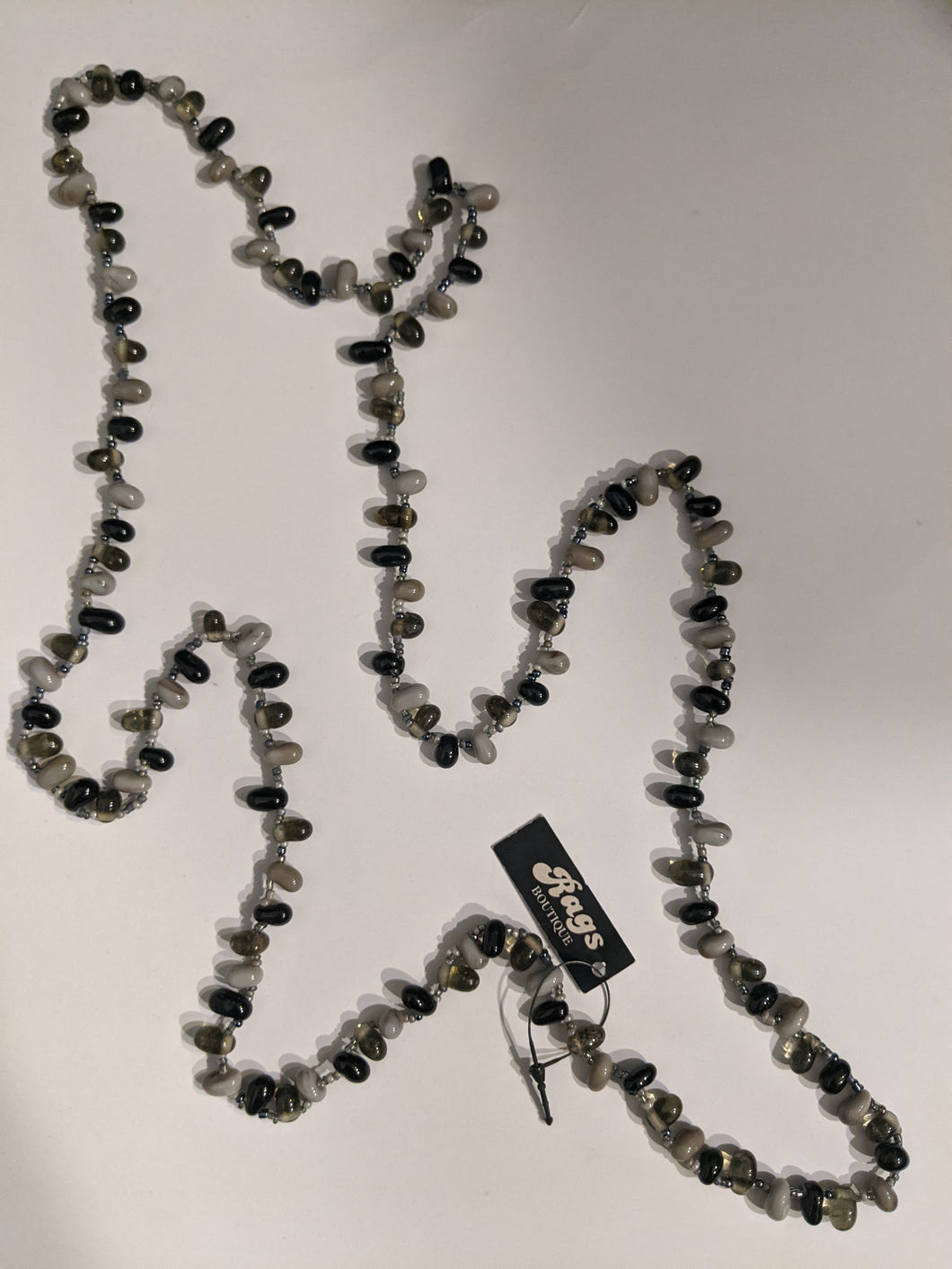 LONG NECKLACE - Random Small Pebble Beads