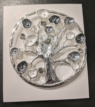 Load image into Gallery viewer, Magnetic Scarf Fastener/Brooch Tree of Life Outline with Circle and Diamante Detail
