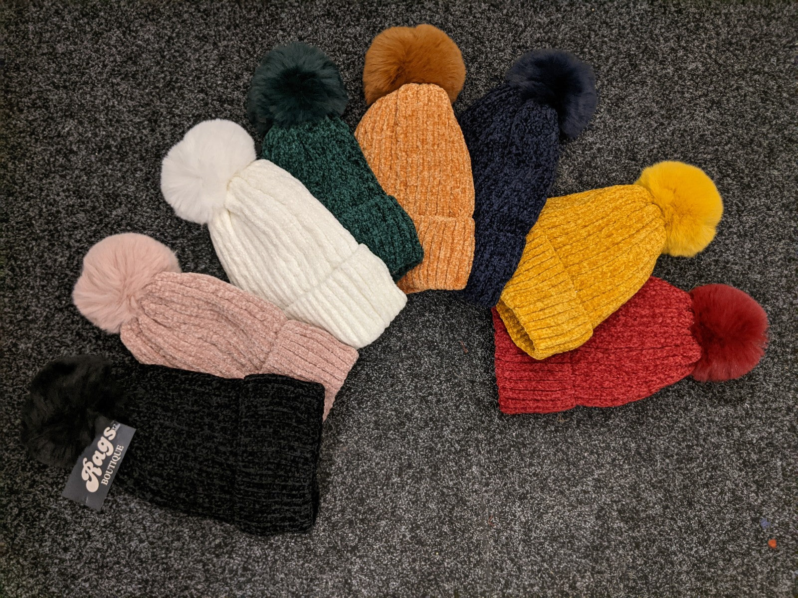 Soft Chenille Bobble Hat