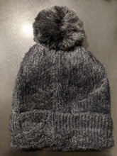 Load image into Gallery viewer, Fluffy Knit Bobble Hat with Fleece Lining

