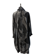 Load image into Gallery viewer, Italian Heavy  Cotton Cowl Neck Tunic/Dress - Feather Print

